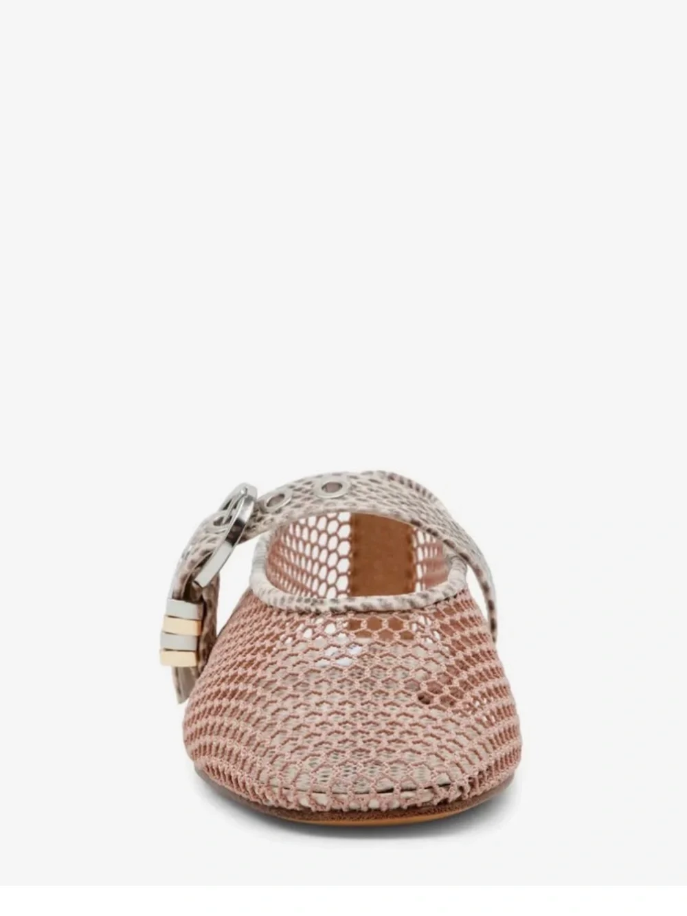 Steve Madden Woven Mesh Mary Jane Ballet Flat - Rose Gold size 9